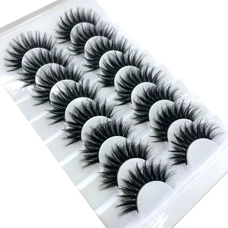 Kit de 8 pares de pestañas 3D efecto visón